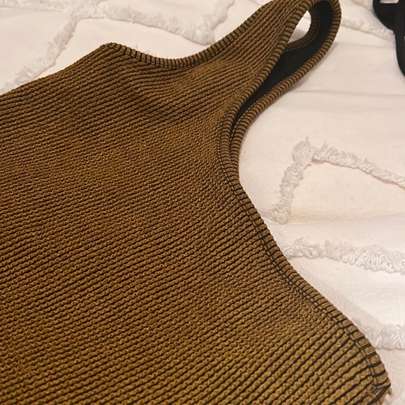 DYNAMITE PLISSE ONE SHOULDER TOP - Picture 2 of 4